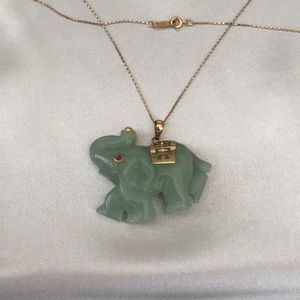 Jade elephant necklace